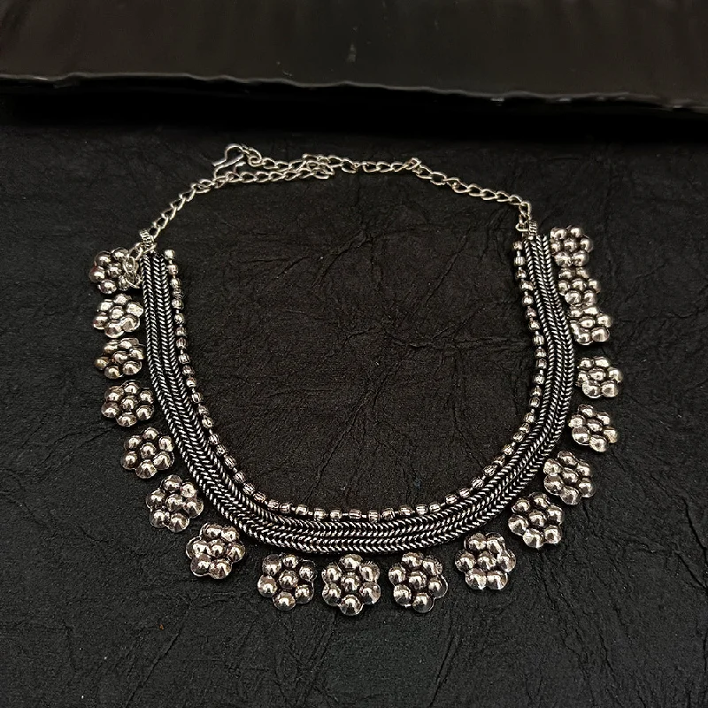 Deep Jewell Oxidised Plated Necklace