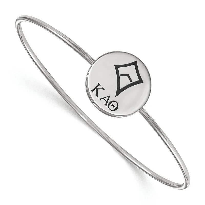 Sterling Silver Kappa Alpha Theta Enamel Kite Bangle - 7 in.