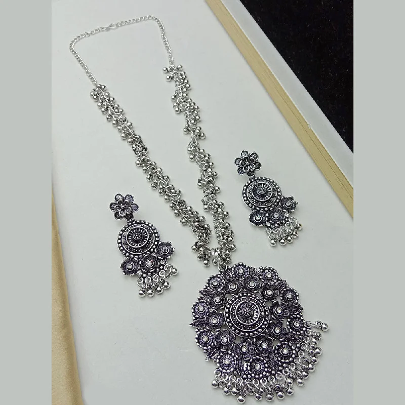 SP Jewellery Oxidised Plated Necklace Set