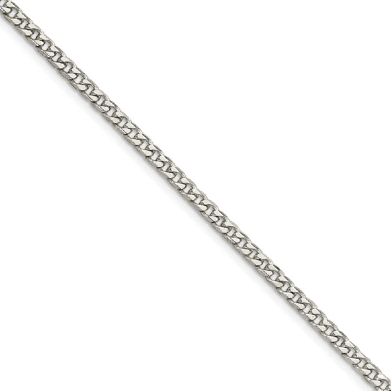 3.5mm Sterling Silver Solid Curb Chain Bracelet