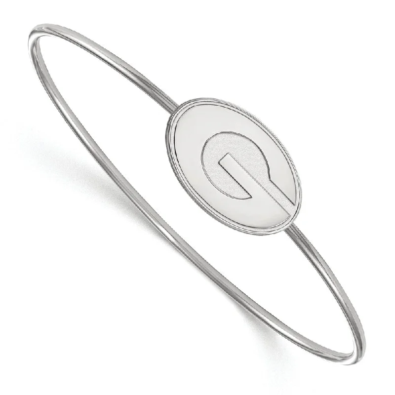 Sterling Silver University of Georgia Logo Bangle, 7 Inch