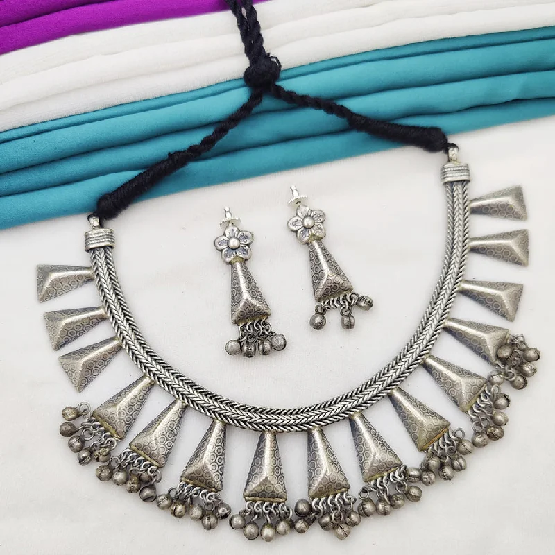 Fancyla Oxidised Plated Necklace Set