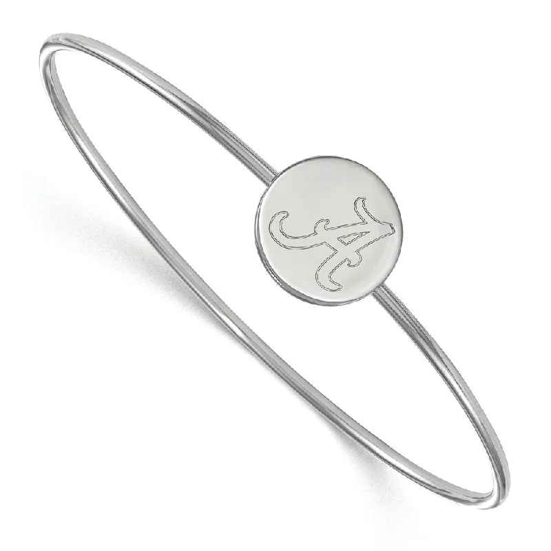 Sterling Silver University of Alabama 'A' Bangle, 7 Inch