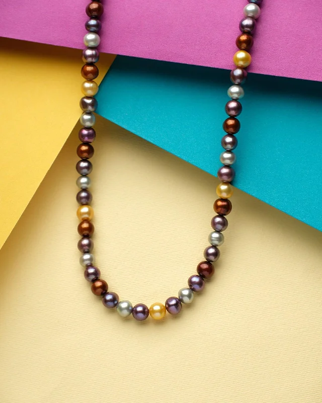 Multi Color Pearl Necklace