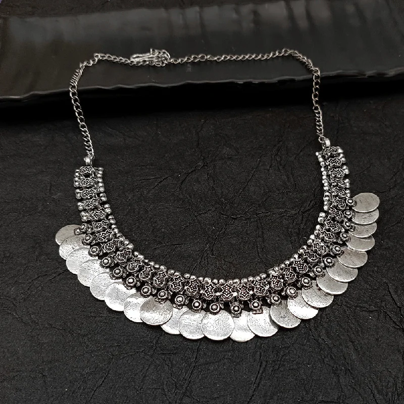 Deep Jewell Oxidised Plated Necklace