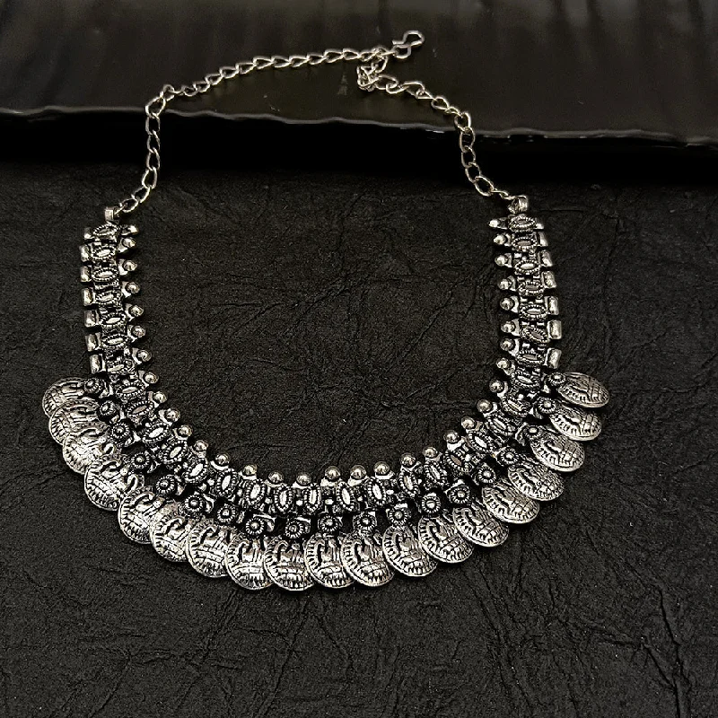 Deep Jewell Oxidised Plated Necklace