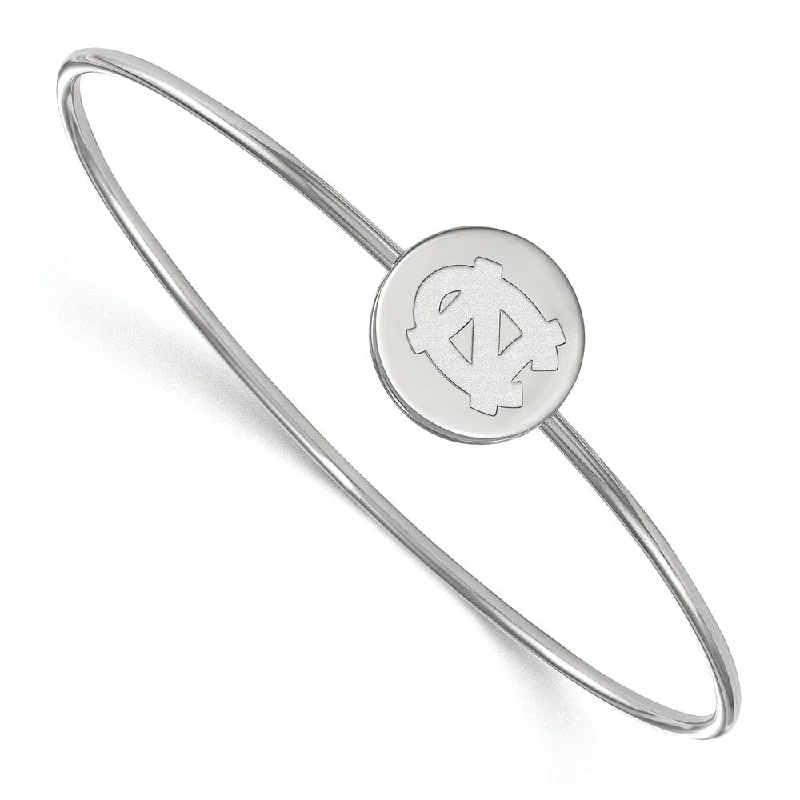 Sterling Silver University of North Carolina 'NC' Bangle, 7 Inch